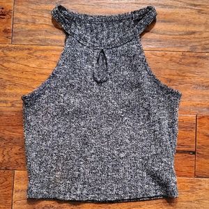 Grey Knit Crop Top